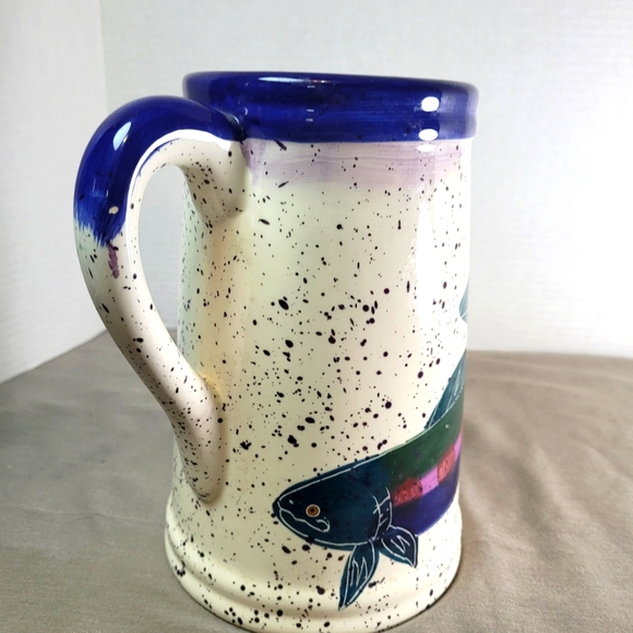 Shorelines by Julie Ueland Ceramic Pitcher with Fish - Picture 12 of 12